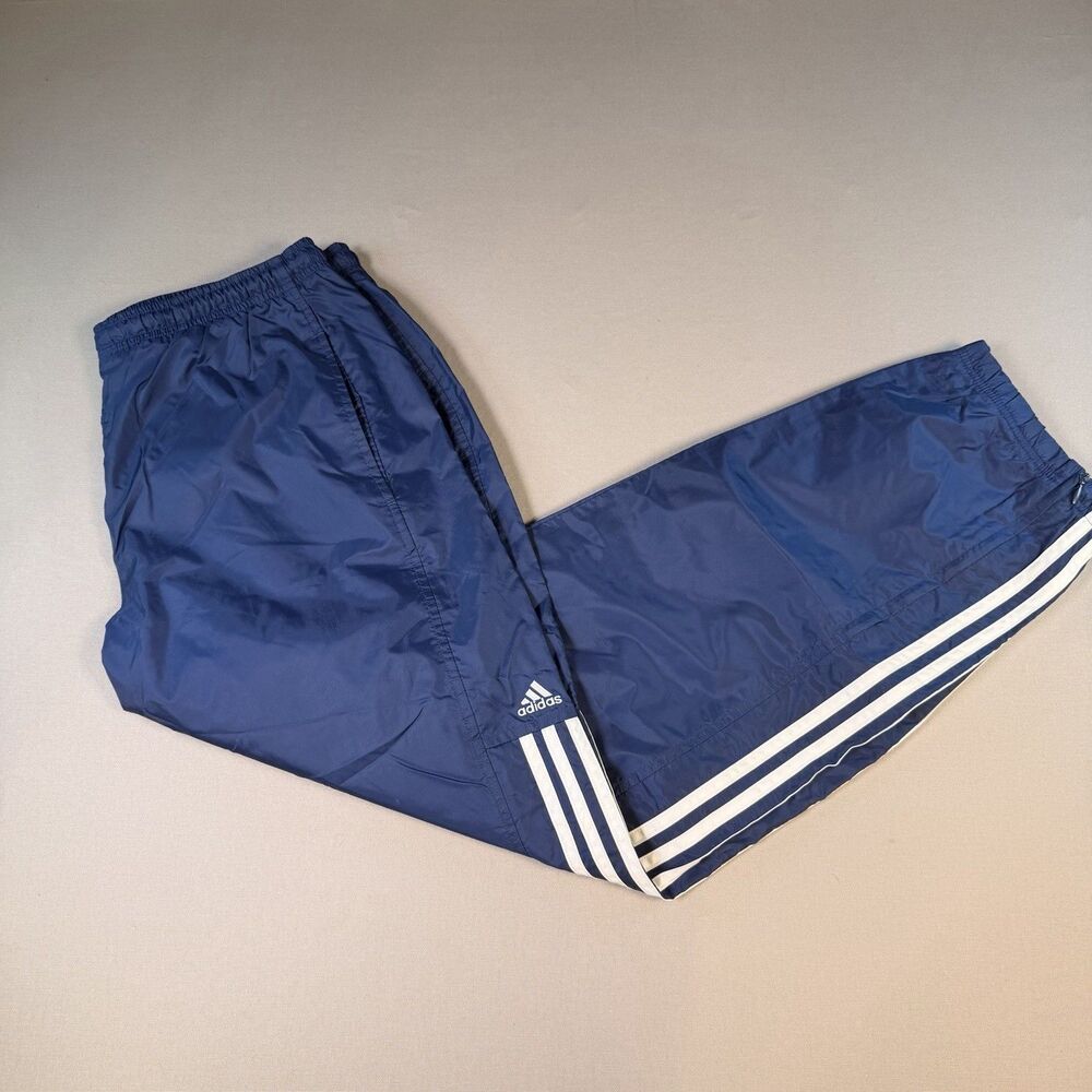 Vintage Adidas Men’s Medium Blue Mesh Lined Track Pants 2004